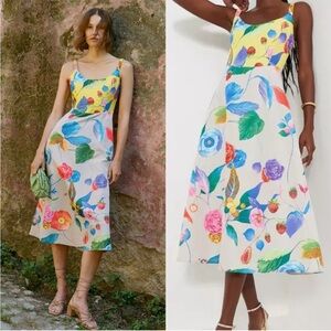 Tuckernuck Vivid Jardin Dominique Midi‎ Dress Size M NEW